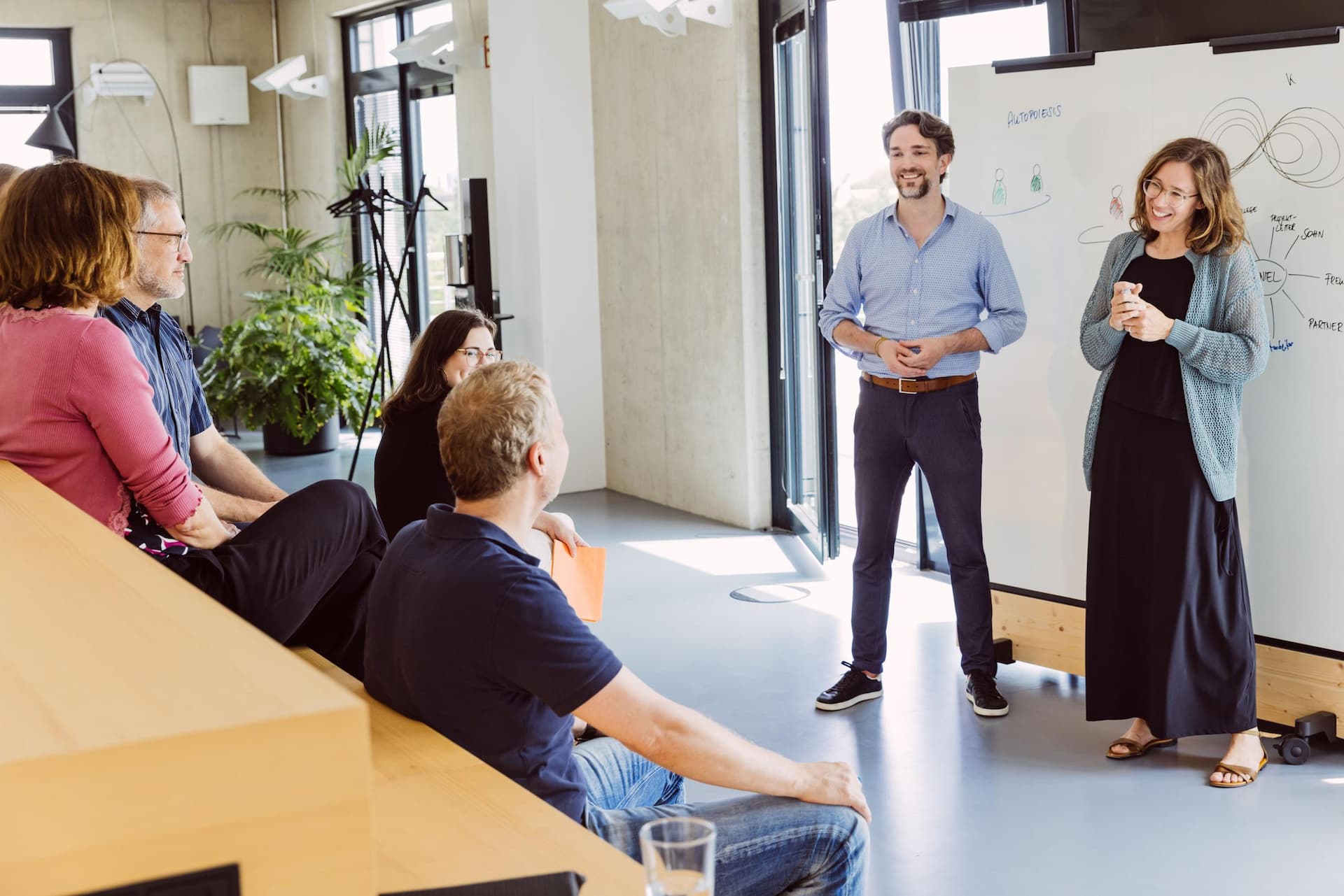 Employees having a Team Workshop