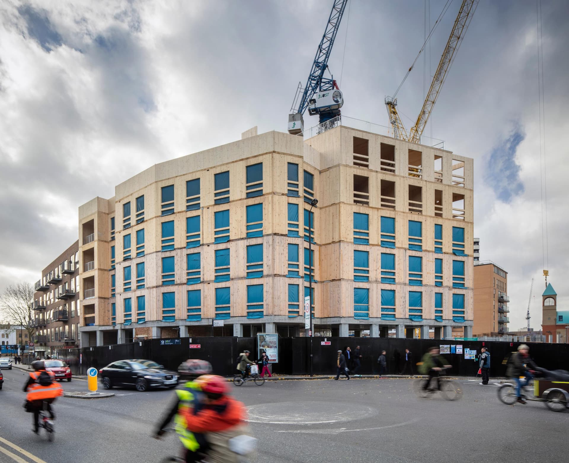 Dalston Works residential timber building in the UK, largest by volume of its kind