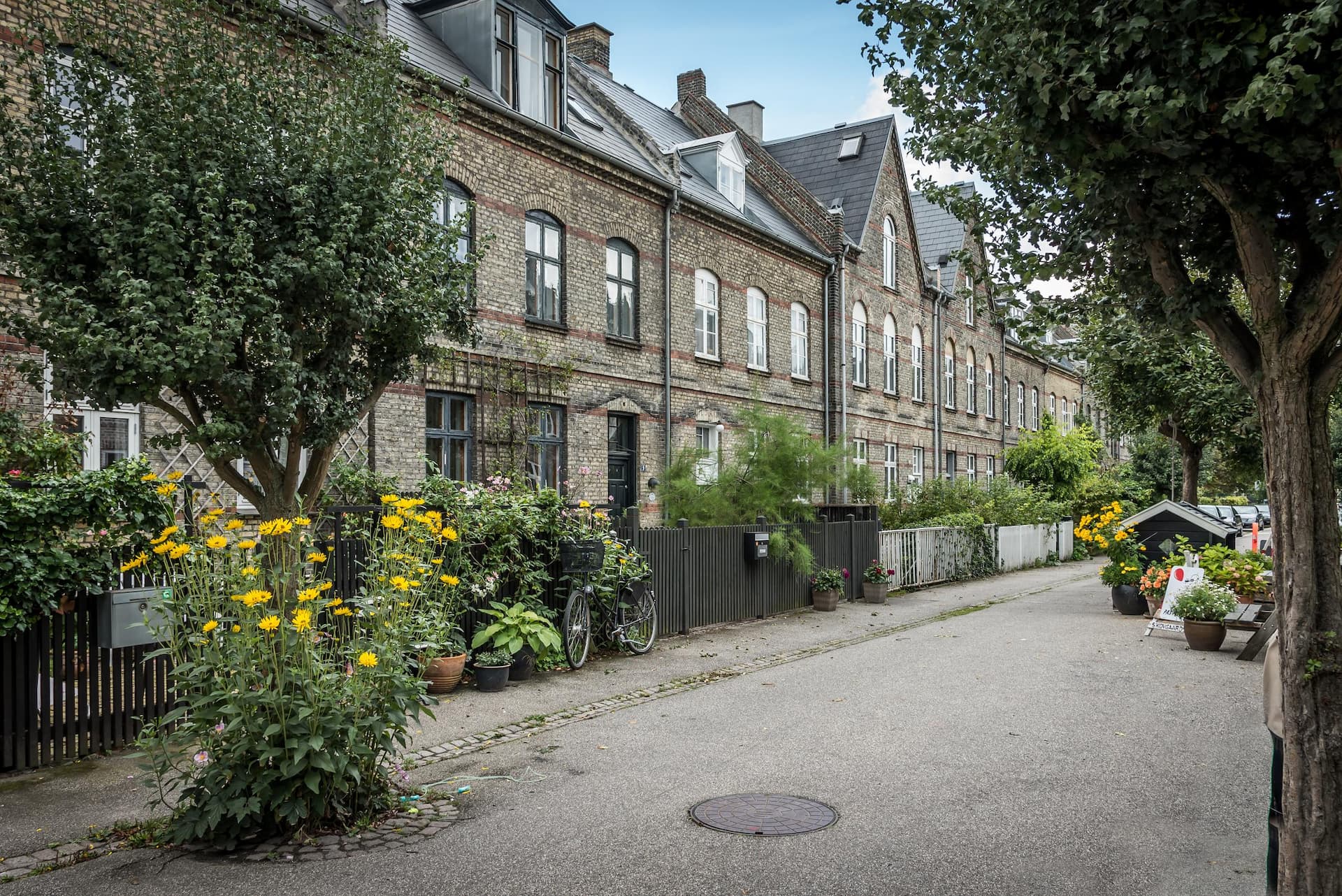 The Potato rows, old housing for working people in Copenhagen, Denmark, August 16, 2019